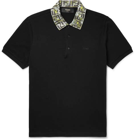 fendi polo price|fendi polo shirt black.